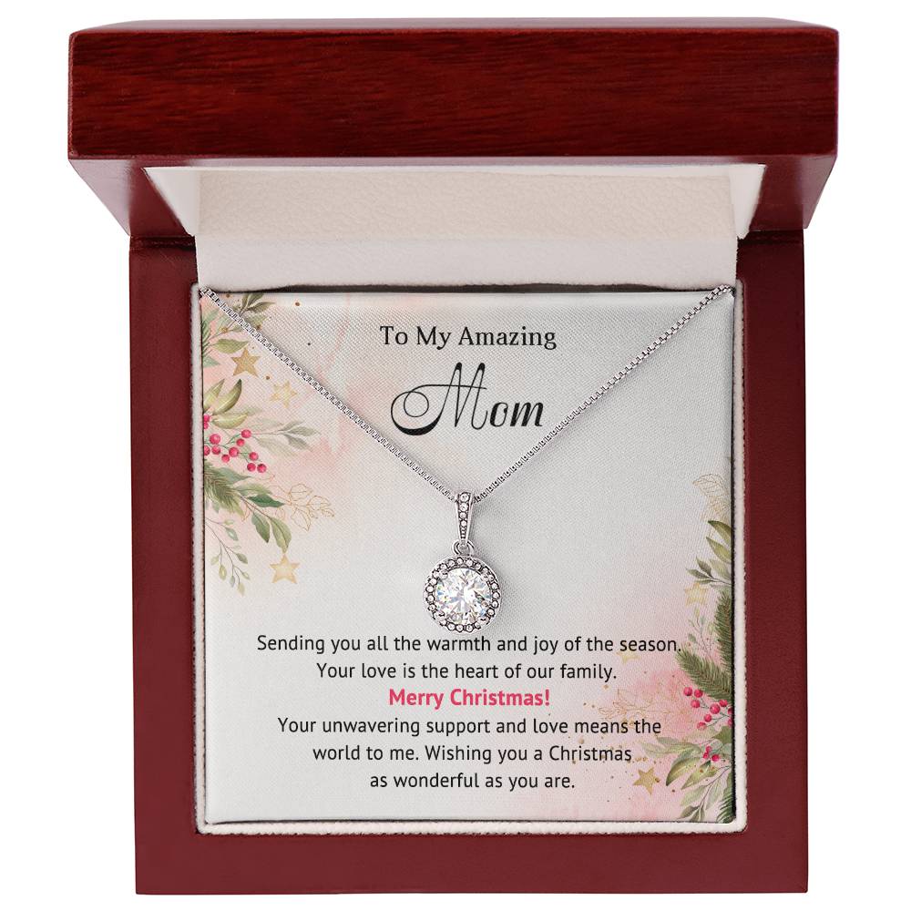 My Amazing Mom | Eternal Hope Necklace | Merry Christmas | Message Card Jewelry Gift