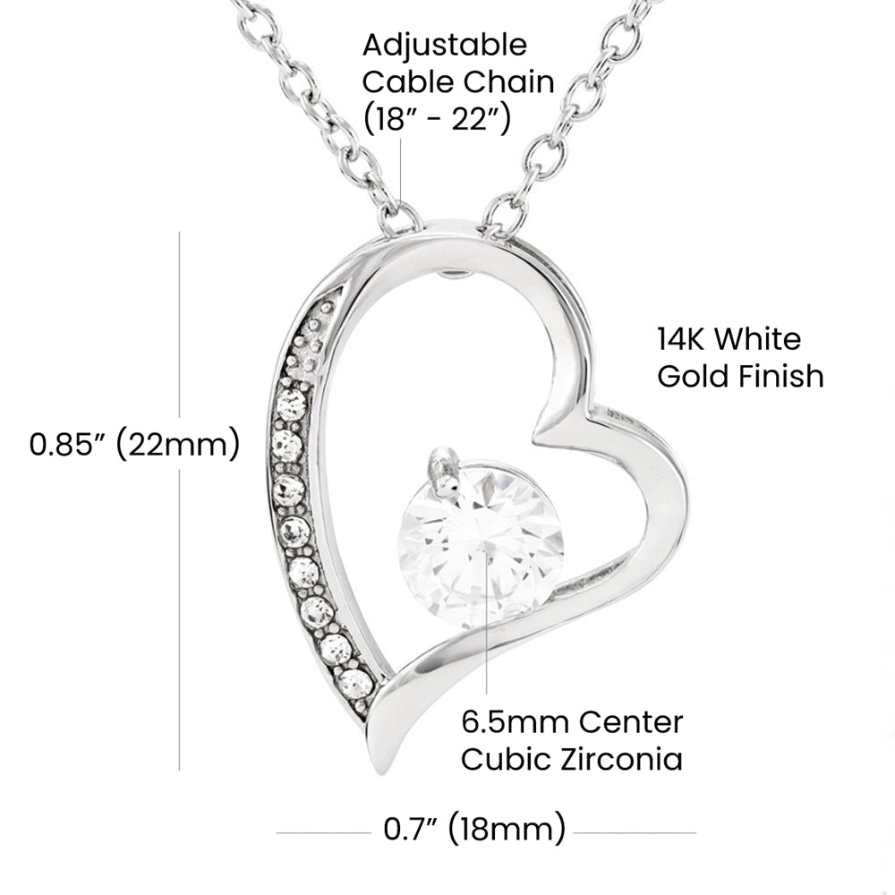 Merry Christmas Bonus Mom!!! | Forever Love Necklace | Message Card Jewelry