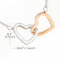 To My Daughter - Never Forget That I Love You... - Perfect Daughter Gift, Interlocked Heart Necklace
