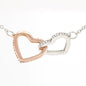 To My Daughter - Never Forget That I Love You... - Perfect Daughter Gift, Interlocked Heart Necklace