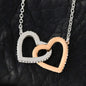 To My Daughter - Never Forget That I Love You... - Perfect Daughter Gift, Interlocked Heart Necklace
