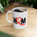 Mom | Mother's Day Gift, Moms Love, I Love You Mom, Valentine's Day | White Ceramic Novelty 11/15oz Mug