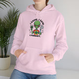 Alien 'I Came, I Saw, I Forgot' Hoodie – Funny Stoner Extraterrestrial Pullover