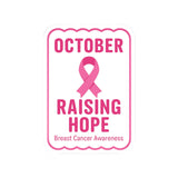 Pink Breast Cancer Awareness Kiss-Cut Stickers, October Raising Hope Stickers, Support Cancer Fighters, Inspirational Vinyl Decals