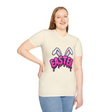 Funny Easter Bunny Ears T-Shirt, Pink Drip Easter Graphic Tee, Cute Holiday Shirt for Women Men Kids Spring Gift