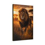 Majestic Lion Canvas Wall Art 16x24 – African Safari Sunset Print, Realistic Wildlife Decor, Living Room Office Gift