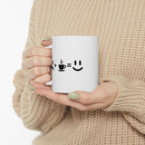 Sad plus Coffee equals Happy | Coffee Lovers, Funny Pic, Gift for Boss, Coffee Cures Sadness | White Ceramic Mug 11/15oz