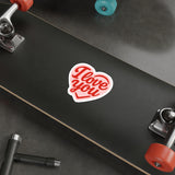 I Love You Heart Die Cut Sticker - Romantic Red Vinyl Decal for Laptop, Water Bottle, Scrapbook, Gift, Valentine’s Day