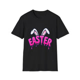 Funny Easter Bunny Ears T-Shirt, Pink Drip Easter Graphic Tee, Cute Holiday Shirt for Women Men Kids Spring Gift