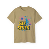 Six Seven Meme T-Shirt - Funny Viral Gen Alpha Trend Tee - Basketball Slam Dunk Shirt - Youth Humor Gift - Unisex Graphic Tee