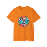 Skeleton Hawaiian T-Shirt - Funny Tropical Beach Sunset Tee - Cool Summer Vacation Shirt - Retro Fedora Graphic Tee - Halloween