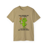 Funny Sarcastic Grinch-Inspired T-Shirt | Two-Faced Penny Joke Tee | Green Monster Graphic | Unisex Gift for Men & Women