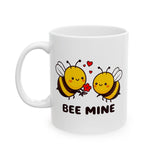 Bee Mine Valentine's Day Be Mine Coffee Mug | BFF, Lovers, Valentines White Ceramic Novelty Mug 11/15oz