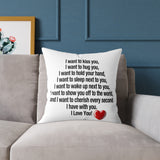 Romantic Love Quote Throw Pillow – I Love You Gift for Her or Him, Anniversary, Valentine’s Day, Bedroom Decor, Cute Couples Gift