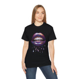 Glossy Lips Dripping |  Ultra 100% US Cotton Tee | Funny T-shirt, Sarcastic Art Mens/Womens Tshirt