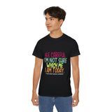 Be Careful I'm Not Sure Which Me I Am Today | Funny Tee-Shirt, Silly Saying T-Shirt, Great Gift For Co-Workers Clothing Shirt