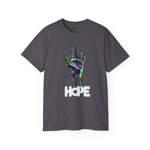 HOPE Neon Dripping Hand T-Shirt – Bold Futuristic Design, Eye-Catching Streetwear, Inspire & Stand Out in Style!