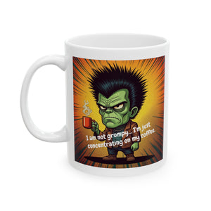 I  Am Not Grumpy... Im Just Concentrating On My Coffee | Coffee Lovers, Hulk, Retired | White Ceramic Mug 11/15oz