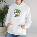Alien 'I Came, I Saw, I Forgot' Hoodie – Funny Stoner Extraterrestrial Pullover