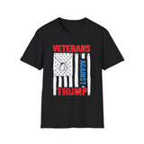 Veterans Against Trump Graphic T-Shirt – Anti Trump Shirt for Veterans & Supporters, Patriotic Political Tee, Progressive Activist Apparel for Men & Women