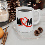 Mom | Mother's Day Gift, Moms Love, I Love You Mom, Valentine's Day | White Ceramic Novelty 11/15oz Mug