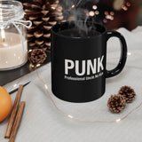 PUNK Professional Uncle No Kids  | Funny Gift for Uncles, Unique Uncle Coffee Mug | Black Ceramic Novelty Mug 11/15oz