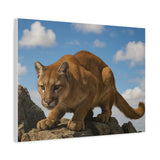 Mountain Lion Canvas Art - Nature Wall Decor, Wild Animal Print, Home Decor, Gift for Nature Lovers, Wildlife Photography