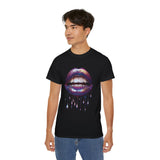 Glossy Lips Dripping |  Ultra 100% US Cotton Tee | Funny T-shirt, Sarcastic Art Mens/Womens Tshirt