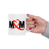 Mom | Mother's Day Gift, Moms Love, I Love You Mom, Valentine's Day | White Ceramic Novelty 11/15oz Mug