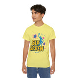 Six Seven Meme T-Shirt - Funny Viral Gen Alpha Trend Tee - Basketball Slam Dunk Shirt - Youth Humor Gift - Unisex Graphic Tee