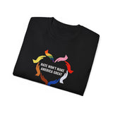Hate Won’t Make America Great Unity T-Shirt | Equality Diversity Inclusion Tee | Anti Hate Message Shirt for All Genders