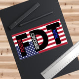 FDT Upside Down American Flag Bumper Sticker - In Distress - Waterproof & Weatherproof - Patriotic - Freedom, Democracy, Truth - Anti Trump