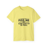 Funny Backyard Warning T-Shirt - Please Don't Piss Me Off Shirt - Sarcastic Gift Tee for Men, Women, Outdoor Humor Shirt
