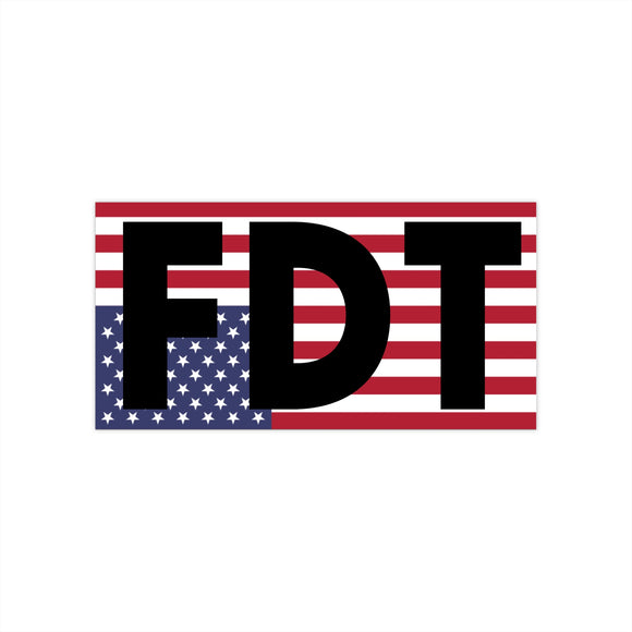 FDT Upside Down USA Flag Bumper Sticker - In Distress, Pain - Weatherproof  & Waterproof - Anti Trump - FDT - American Flag