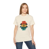 Let’s Enjoy The Summer T-Shirt - Retro Sunset Palm Tree Graphic Tee - Beach Vacation Shirt - Summer Vibes Gift for Men & Women