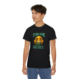 Funny Creepy Smile Emoji T-Shirt - It's Fine I'm Fine Everything Is Fine Really - Sarcastic Horror Face Graphic Tee Unisex