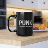 PUNK Professional Uncle No Kids  | Funny Gift for Uncles, Unique Uncle Coffee Mug | Black Ceramic Novelty Mug 11/15oz