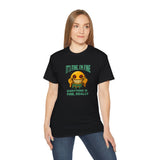 Funny Creepy Smile Emoji T-Shirt - It's Fine I'm Fine Everything Is Fine Really - Sarcastic Horror Face Graphic Tee Unisex