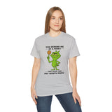 Funny Sarcastic Grinch-Inspired T-Shirt | Two-Faced Penny Joke Tee | Green Monster Graphic | Unisex Gift for Men & Women