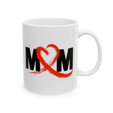 Mom | Mother's Day Gift, Moms Love, I Love You Mom, Valentine's Day | White Ceramic Novelty 11/15oz Mug