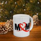 Mom | Mother's Day Gift, Moms Love, I Love You Mom, Valentine's Day | White Ceramic Novelty 11/15oz Mug