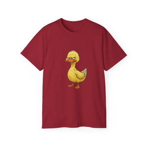 Grumpy Duck T-Shirt | Funny Tired Duck Shirt | Cute Sarcastic Animal Tee Gift for Duck Lovers, Coffee Fans & Lazy Mood Humor Outfit