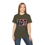 FDT Upside Down USA Flag T-shirt - Patriotic Political Statement Tee American Flag - In Distress, Pain - Anti Trump - FDT - American Flag
