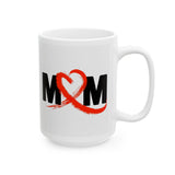 Mom | Mother's Day Gift, Moms Love, I Love You Mom, Valentine's Day | White Ceramic Novelty 11/15oz Mug