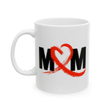 Mom | Mother's Day Gift, Moms Love, I Love You Mom, Valentine's Day | White Ceramic Novelty 11/15oz Mug