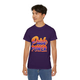 Pride Power T-Shirt | Retro Gradient LGBTQ+ Shirt | Bold Empowerment Graphic Tee | Gay Pride Festival Unisex Top