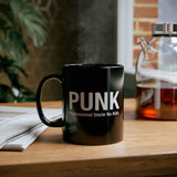 PUNK Professional Uncle No Kids  | Funny Gift for Uncles, Unique Uncle Coffee Mug | Black Ceramic Novelty Mug 11/15oz