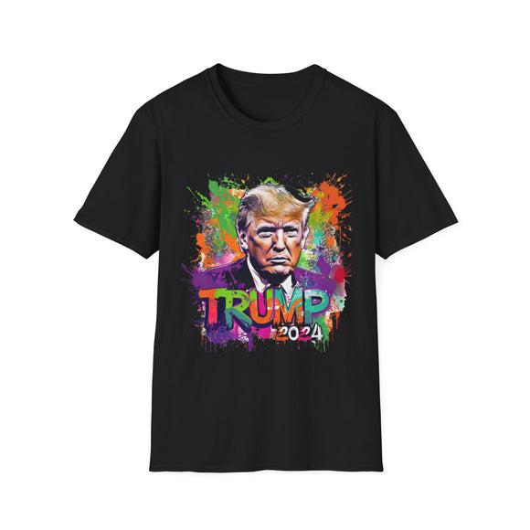 Trump 2024 - Mixed Colors | President Trump, Donald Trump, MAGA, POTUS, Drain The Swamp  | Unisex Softstyle T-Shirt