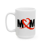 Mom | Mother's Day Gift, Moms Love, I Love You Mom, Valentine's Day | White Ceramic Novelty 11/15oz Mug