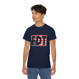 FDT Upside Down USA Flag T-shirt - Patriotic Political Statement Tee American Flag - In Distress, Pain - Anti Trump - FDT - American Flag